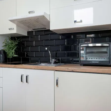 아파트 Black And White Close To Manufaktura By Renters 우치